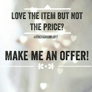 Love the item but not the price? Make me an offer! I Am Open To Offers!